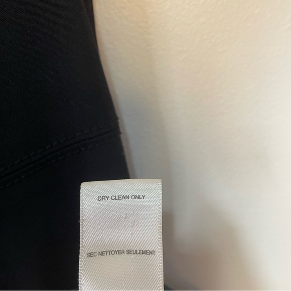 Rebecca Taylor Short Sleeve Black Perforated Leather Sleeved Mini Dress Size 2 - Picture 8 of 10